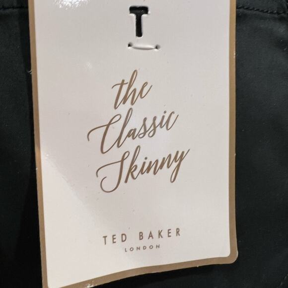 Ted Baker Jeans Pants Womens 34 Black Wet Look Skinny Dark Academia Goth NEW - Picture 10 of 12
